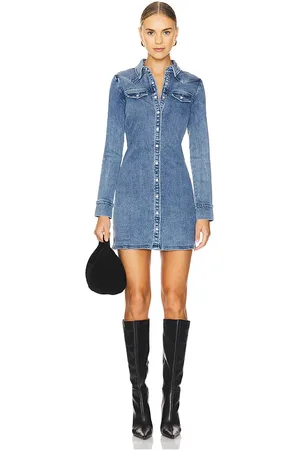 REVOLVE Amanda Uprichard Amanda uprichard vestido forrester en color denim-medium talla L en - Denim-Medium. Talla L (también en M, S, XS).