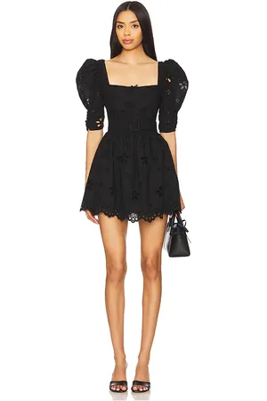 REVOLVE For Love & Lemons For love & lemons minivestido con cinturón y ojales daisy en color talla S en - Black. Talla S (también en XS).