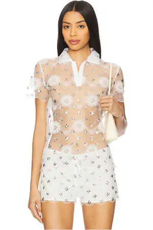 REVOLVE Vivetta Vivetta polo bordado. en color blanco talla 36 en - White. Talla 36 (también en 38).