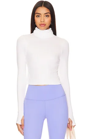 REVOLVE Splits59 Splits59 jackson rib cropped turtleneck top en color talla L en - White. Talla L (también en XL).