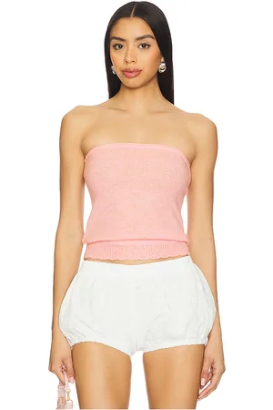 REVOLVE Amelie Teje Amelie teje top sin tirantes arabella en color talla L en - Blush. Talla L (también en M, S, XS).