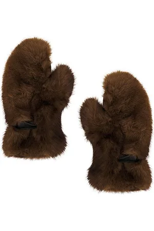 REVOLVE Apparis Apparis guantes de piel de visón lumi en color marrón talla all en - Brown. Talla all.