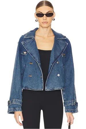 REVOLVE Steve Madden Steve madden chaqueta sirus en color denim-medium talla S en - Denim-Medium. Talla S (también en XL).