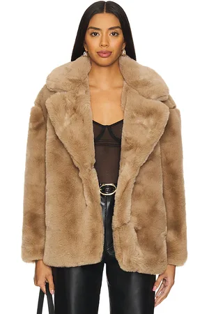 REVOLVE BLANKNYC Blanknyc abrigo de piel sintética americano en color marrón talla M en - Brown. Talla M (también en S).