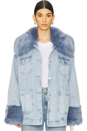 REVOLVE Show Me Your Mumu Show me your mumu chaqueta piel sintética copenhagen en color azul talla M en - Blue. Talla M (también en S, XL).