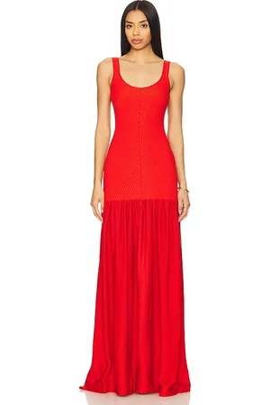 REVOLVE Retrofete Retrofete vestido punto kennedi en color rojo talla L en - Red. Talla L (también en M, S, XS).