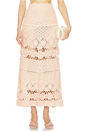 REVOLVE Alexis Alexis falda maxi jana en color talla M en - Blush. Talla M (también en S, XS).