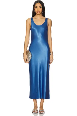 REVOLVE Rails Rails vestido tipo lencería largo medio kailani en color azul talla M en - Blue. Talla M (también en S, XL, XS).