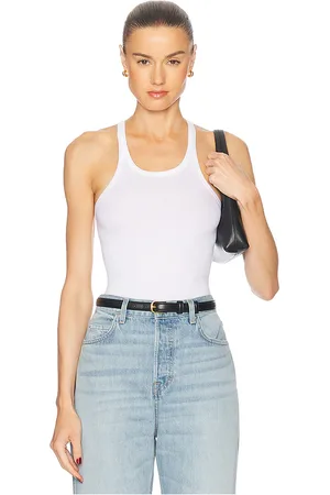 REVOLVE GRLFRND Grlfrnd body racer cami bodysuit en color talla L en - White. Talla L (también en M, S, XL, XS, XXS).