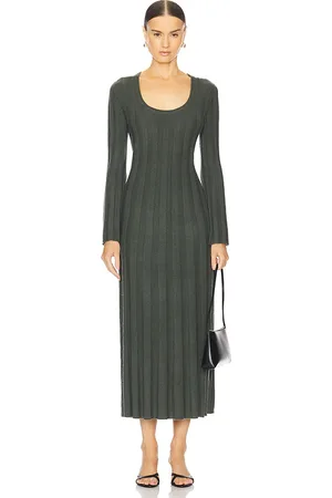 REVOLVE SIMKHAI Simkhai vestido largo largo kogan en color verde talla L en - Green. Talla L (también en S).