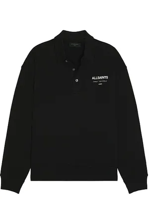 REVOLVE ALLSAINTS Allsaints camisa polo de manga larga underground en color negro talla L en - Black. Talla L (también en M, S, XL/1X).
