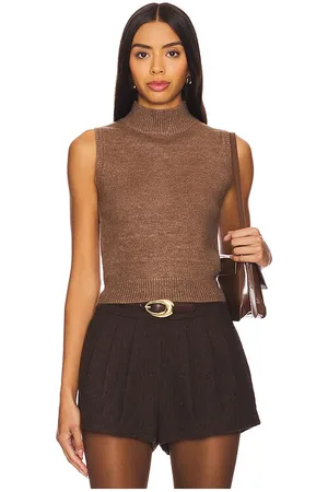 REVOLVE Stitches & Stripes Stitches & stripes camiseta de tirantes cuello fantasía en color marrón talla XL en - Brown. Talla XL (también en XS).