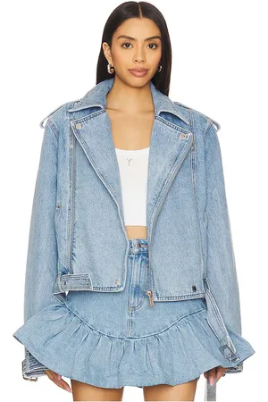 REVOLVE Retrofete Retrofete chaqueta denim shay en color azul talla L en - Blue. Talla L (también en M, S, XL, XS, XXL).