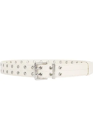 REVOLVE Ganni Ganni cinturón en garceta double eyelet en color crema talla XS/S en - Cream. Talla XS/S (también en ).