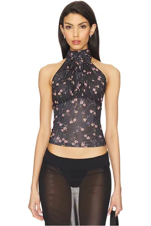 REVOLVE AFRM Afrm top halter lune en color negro talla 1X en - Black. Talla 1X (también en 2X, 3X, L, M, S, XL, XS, XXL).