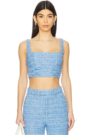 REVOLVE SAU LEE Sau lee top de tweed bridgette en color azul talla 0 en - Blue. Talla 0 (también en 00, 10, 2, 4, 8).