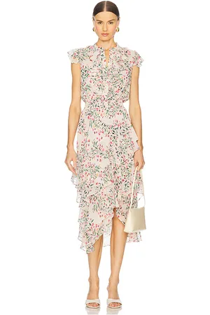 REVOLVE MISA Los Angeles Misa los angeles vestido midi ilysa en color neutral,green talla L en - Neutral,Green. Talla L (también en M, S, XL, XS