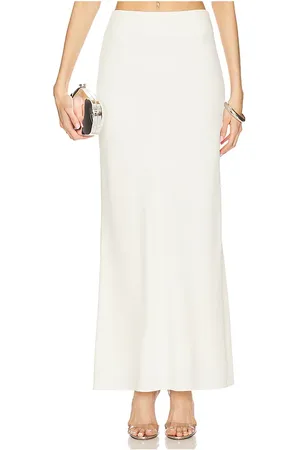 REVOLVE The Sei The sei falda larga con bies de crepé en color talla 0 en - Cream. Talla 0 (también en 2, 4, 6, 8).
