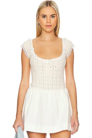REVOLVE For Love & Lemons For love & lemons body daniela en color talla L en - Cream. Talla L (también en M).