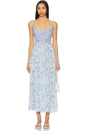 REVOLVE Free People Free people vestido midi dress en color azul talla L en - Blue. Talla L (también en M, S, XL, XS).