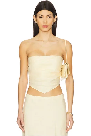 REVOLVE FAITHFULL THE BRAND Faithfull the brand top sin tirantes antibes en color amarillo limon talla L en - Lemon. Talla L (también en XL, XS).