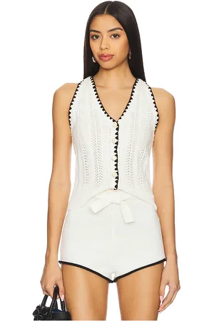 REVOLVE HEARTLOOM Heartloom chaleco bethany en color blanco talla L en - White. Talla L (también en M, S, XL, XS).