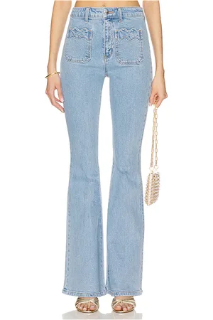 REVOLVE Retrofete Retrofete pantalón denim esperanza en color azul talla 24 en - Blue. Talla 24 (también en 25, 26, 27, 28, 29, 30, 31, 32).