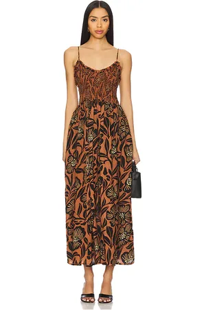 REVOLVE Free People Free people vestido midi dress en color óxido talla L en - Rust. Talla L (también en M, S, XL, XS).