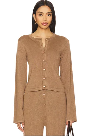 REVOLVE SNDYS Sndys top con botones august en color talla L en - Brown. Talla L (también en M, S, XL, XS, XXL).