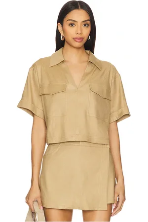 REVOLVE ASTR the Label Astr the label top manga corta top en color beige talla S en - Beige. Talla S (también en M).