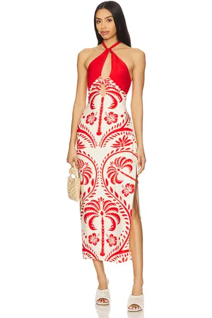 REVOLVE SEVEN WONDERS Seven wonders vestido midi isla en color rojo talla M en - Red. Talla M (también en S, XS).