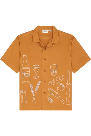 REVOLVE Service Works Service works camisa manga corta picnic en color burnt orange talla M en - Burnt Orange. Talla M (también en XL/1X).