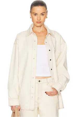 REVOLVE GRLFRND Grlfrnd donna shirt en color beige talla M/L en - Beige. Talla M/L (también en XS/S).