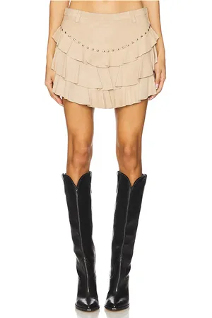 REVOLVE Understated Leather Understated leather minifalda frill en color talla M en - . Talla M (también en S, XS).
