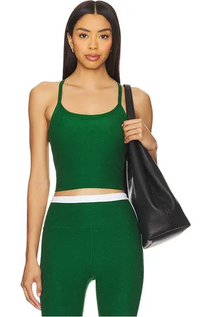 REVOLVE Beyond Yoga Beyond yoga top recortado spacedye en color verde talla L en - Green. Talla L (también en M, S, XS, XXL).