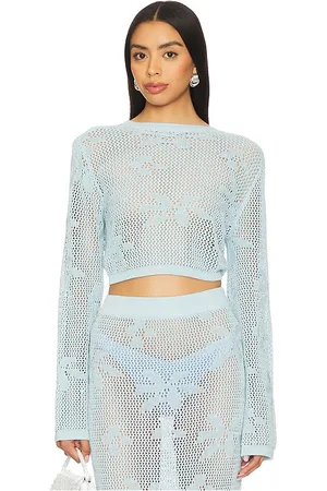REVOLVE SNDYS Sndys terra reversible top en color bebe azul talla L en - Baby Blue. Talla L (también en XL, XXL).