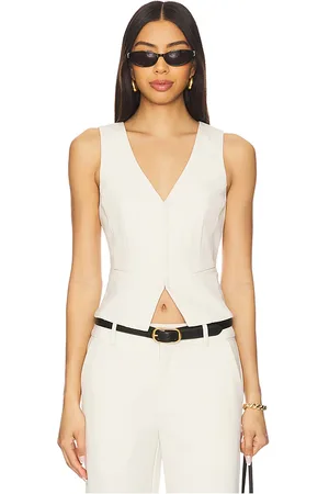 REVOLVE NIA Nia chaleco jordan en color ivory talla L en - Ivory. Talla L (también en M, S, XL, XS).