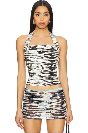 REVOLVE Miaou Miaou mikalea top en color white, black talla L en - White, Black. Talla L (también en M, S, XL, XS).