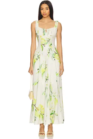 REVOLVE NICHOLAS Nicholas vestido midi dina en color neutral,green talla 0 en - Neutral,Green. Talla 0 (también en 2, 4, 6).