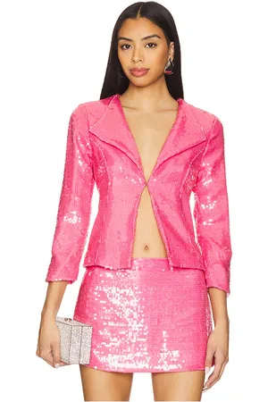 REVOLVE Rezek Studio Rezek studio sequin top en color talla L en - Pink. Talla L (también en M, S, XS).