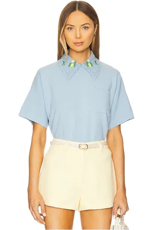 REVOLVE Essentiel Antwerp Essentiel antwerp hideal polo en color bebe azul talla L en - Baby Blue. Talla L (también en M, S, XL, XS).