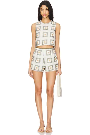 REVOLVE SAYLOR Saylor lia romper en color ivory,green,burnt orange,blue talla L en - Ivory,Green,Burnt Orange,Blue. Talla L (también en M, S, XS).