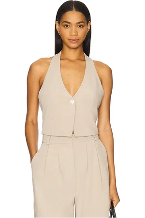 REVOLVE Lovers and Friends Lovers and friends chaleco aria en color beige talla L en - Beige. Talla L (también en M, S, XL, XS, XXS).