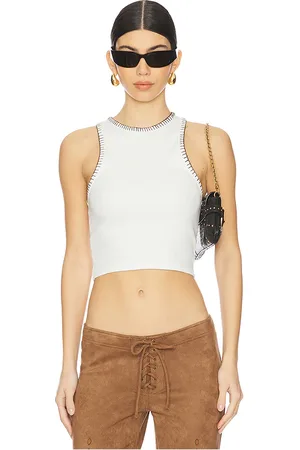 REVOLVE EB Denim Eb denim x blanket stitch tank en color talla L en - White. Talla L (también en M, S).
