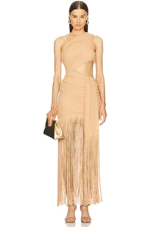 REVOLVE Michael Costello Michael costello vestido largo tania en color neutral talla L en - Neutral. Talla L (también en XL).