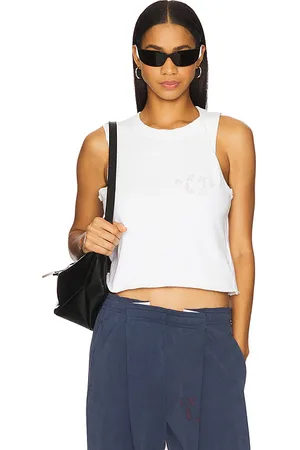REVOLVE Alexander Wang Alexander wang camiseta sin mangas con músculos retorcidos y gráficos en color blanco talla L en - White. Talla L (tambi