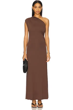 REVOLVE Elodie the Label Elodie the label vestido punto cora en color talla L en - Brown. Talla L (también en M, S, XS).