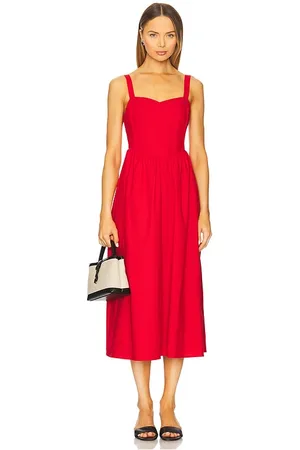 REVOLVE ASTR the Label Astr the label vestido de lino estructurado en color talla L en - Red. Talla L (también en M, S, XS).