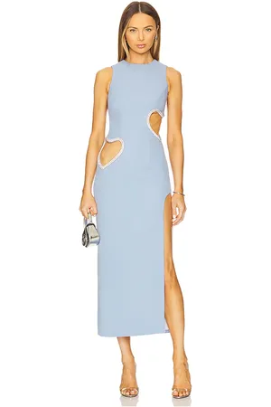 REVOLVE MARIANNA SENCHINA Marianna senchina vestido midi first kiss en color talla L en - Blue. Talla L (también en M, XS).