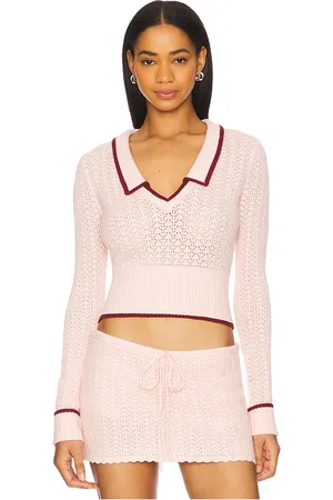 REVOLVE GUIZIO Guizio charlotte pullover top en color rose talla L en - Rose. Talla L (también en M, S, XL, XS, XXS).
